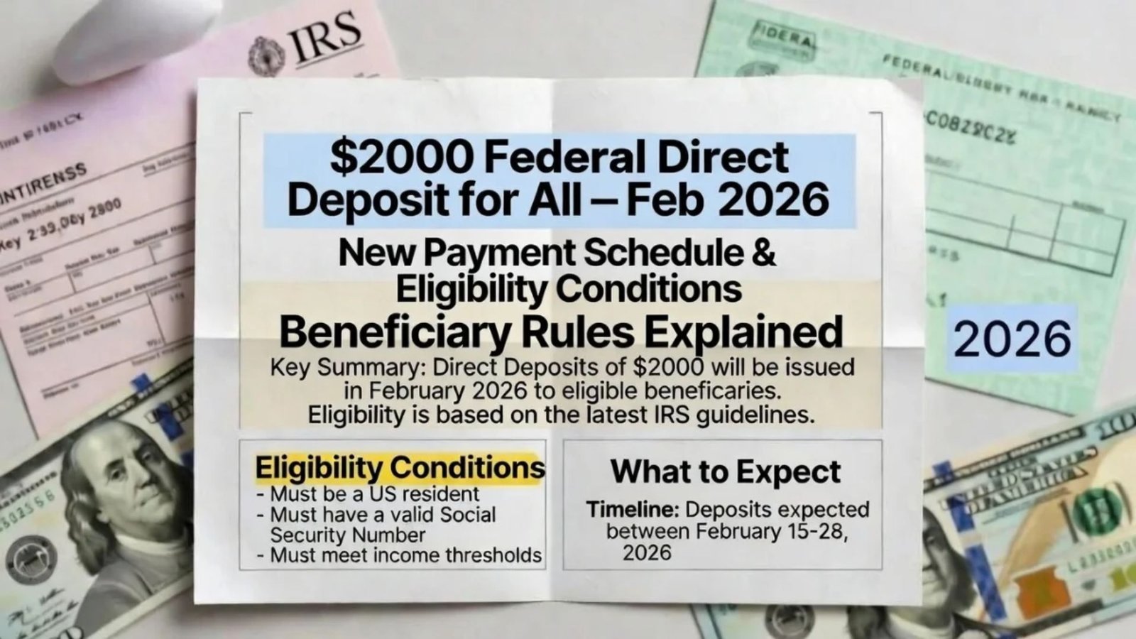 Bank Account Alert: $2,000 Federal Deposits and Who Qualifies